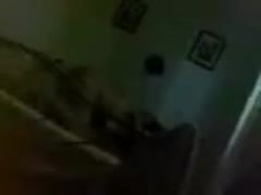 My friend's hungry girlfriend is giving him a blowjob in the dark.